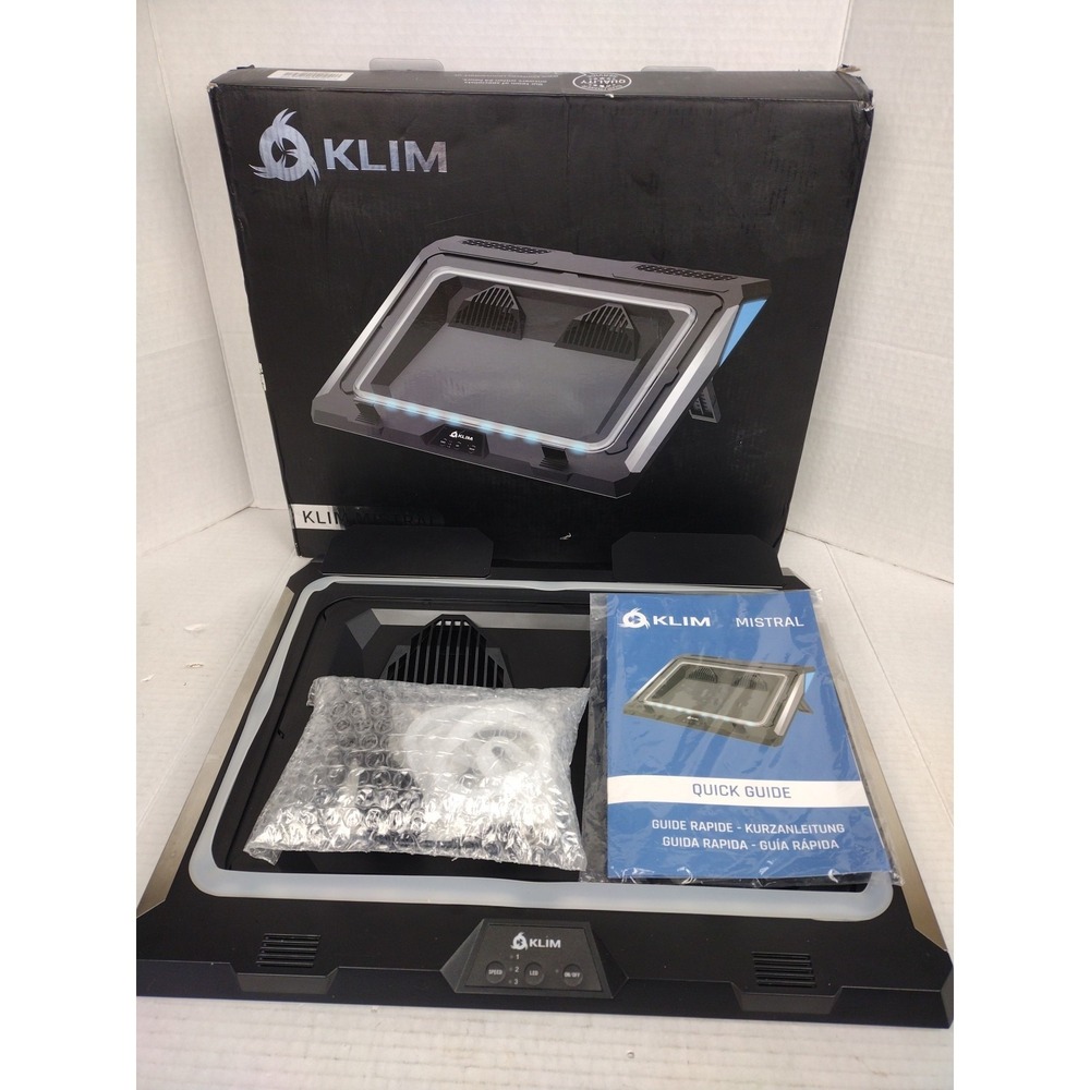 Klim Mistral Gaming Laptop Cooling Pad Turbo-Fan 4500 RPM 14"-17" New Open Box
